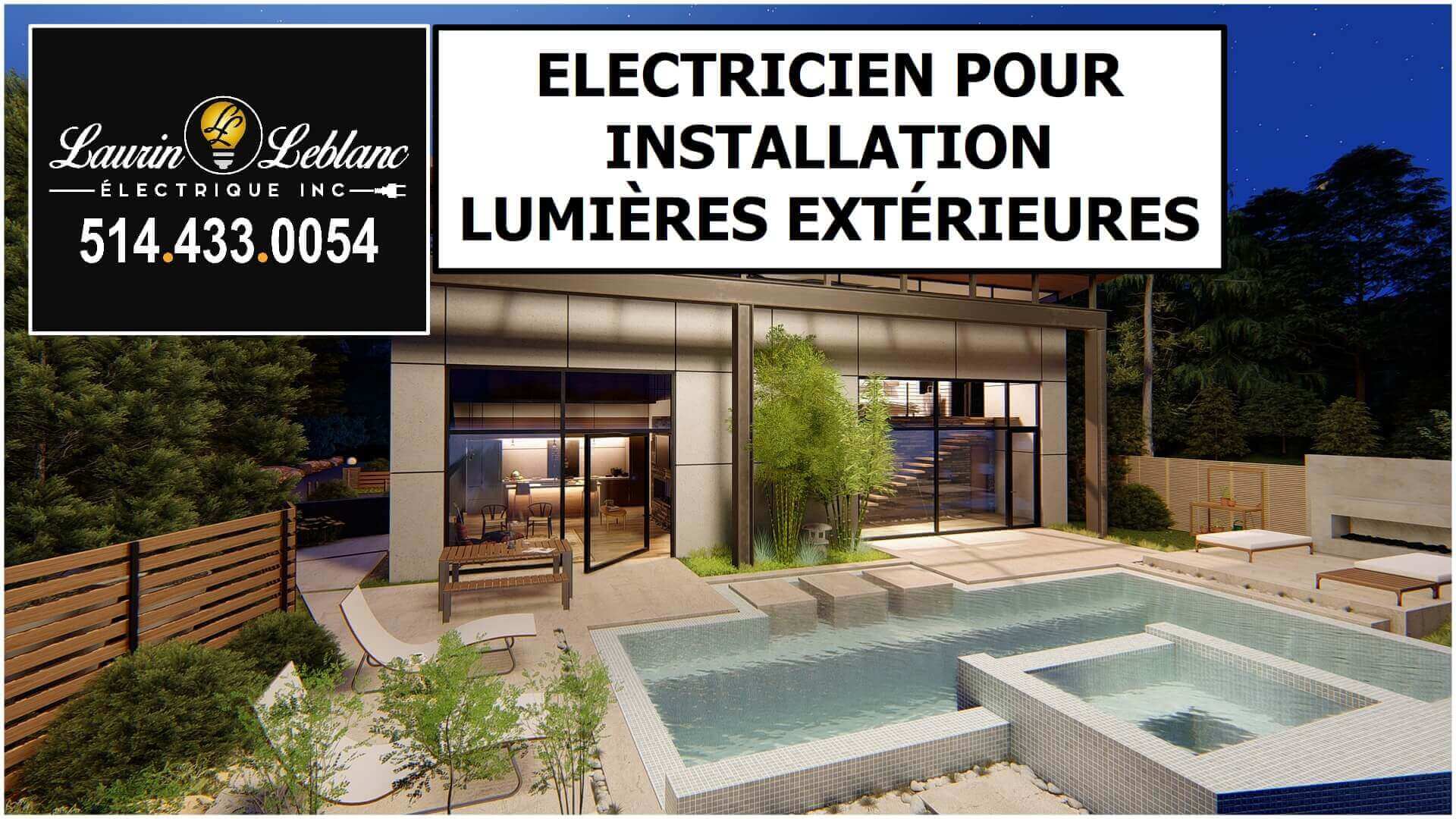 Installation lumière extérieur à Ile-Bizard