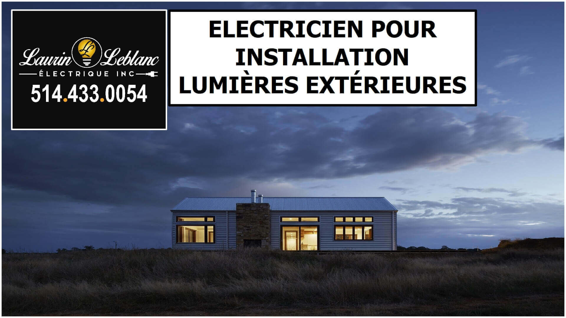 Installation lumière extérieur à Rigaud