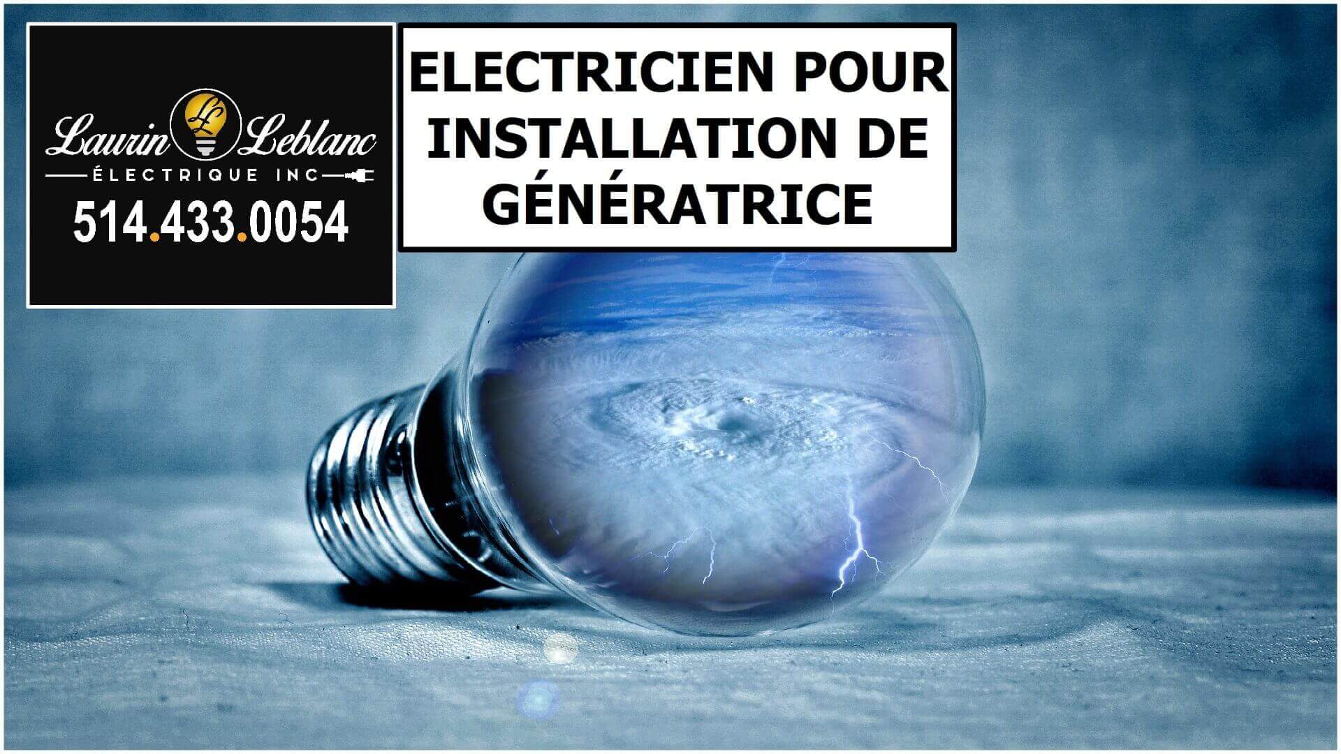 Installation Génératrice à Dorval